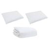vidaXL Ensemble de Duvet avec oreiller 3 pcs Blanc Plume de canard
