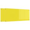 vidaXL Protection de cuisine 2 pcs Jaune 120 x 50 cm verre trempé