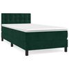 vidaXL Sommier &agrave; lattes de lit avec matelas Vert fonc&eacute; 100x200 cm