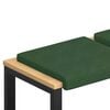 vidaXL Coussin de banc 2 pc velours c&ocirc;tel&eacute; Vert fonc&eacute; Profondeur 35 cm