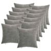 vidaXL Housse de coussin 12 pc HEERLEN Gris fonc&eacute; 40 x 40 cm