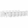 vidaXL Ensemble de salle &agrave; manger pour jardin 15 pcs Blanc Rattan Polt