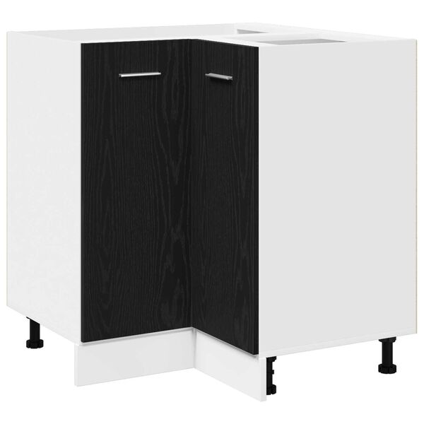 vidaXL Armoire suspendue Riga Ch&ecirc;ne noir 75,5 x 75,5 x 80,5 cm