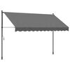 vidaXL Auvent r&eacute;tractable anthracite 300x150 m tissu et acier