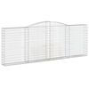 vidaXL Panier de gabions arqu&eacute; 400x30x140/160 cm Fer galvanis&eacute;