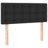 vidaXL Sommier &agrave; lattes de lit matelas LED noir 120x190 cm similicuir