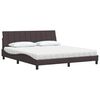 vidaXL Lit avec matelas Hanko marron fonc&eacute; 180x200 cm tissu
