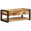 vidaXL Table basse 90x50x38 cm bois de manguier massif brut