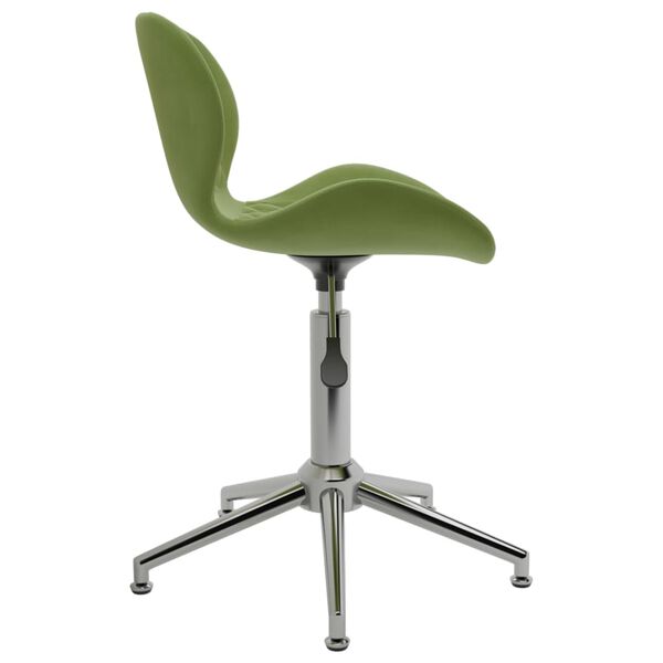 vidaXL Chaises pivotantes &agrave; manger lot de 4 vert clair velours