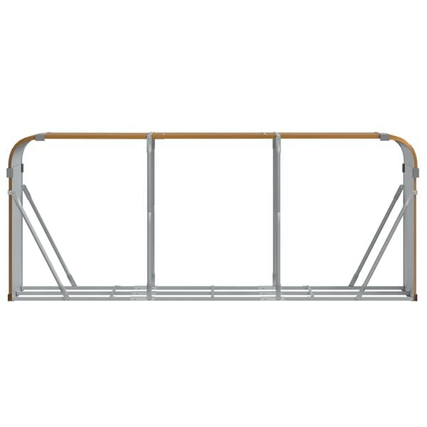 vidaXL Porte-bûches aspect bois 234x45x100 cm acier galvanisé