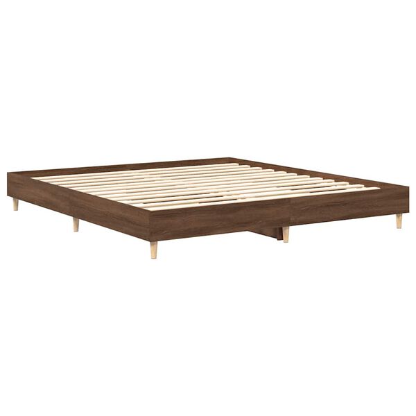 vidaXL Cadre de lit sans matelas ch&ecirc;ne marron 180x200 cm