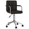 vidaXL Chaise de bureau pivotante Noir Similicuir