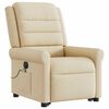 vidaXL Fauteuil inclinable de massage &eacute;lectrique Cr&egrave;me Tissu