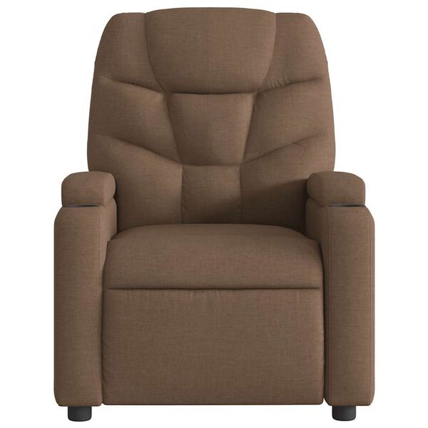 vidaXL Fauteuil de massage inclinable Marron Tissu