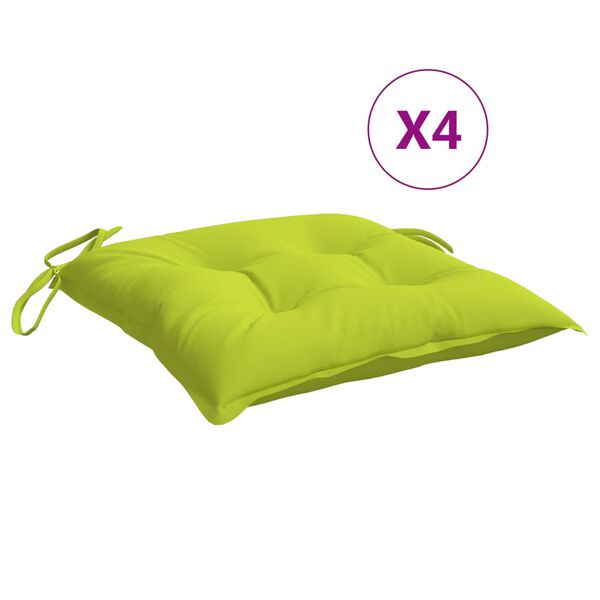 vidaXL Coussins de palette lot de 4 vert brillant 50x50x7 cm