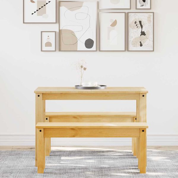 vidaXL Ensemble à manger Panama 3 pcs bois de pin massif