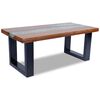 vidaXL Table basse Teck Résine 100x50 cm