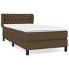 vidaXL Sommier &agrave; lattes de lit avec matelas Marron fonc&eacute; 90x190 cm