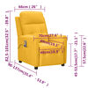 vidaXL Fauteuil de massage Jaune Tissu