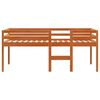 vidaXL Lit haut sans matelas cire marron 75x190 cm bois massif