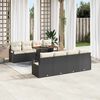 vidaXL Ensemble de canap&eacute; de jardin 9 pcs Noir Poly rotin
