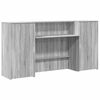 vidaXL Bureau de r&eacute;ception sonoma gris 200x50x103,5 cm bois ing&eacute;nierie