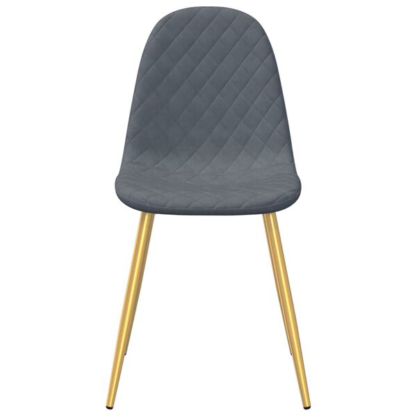 vidaXL Chaises à manger lot de 6 gris foncé velours