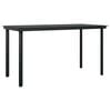 vidaXL Ensemble &agrave; manger de jardin 5 pcs Noir