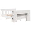 vidaXL Lit biblioth&egrave;que sans matelas blanc 150x200 cm bois pin massif