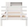 vidaXL Lit bibliothèque sans matelas blanc 75x190cm bois de pin massif