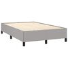 vidaXL Sommier &agrave; lattes de lit et matelas gris clair 120x190 cm tissu