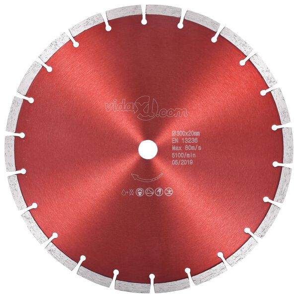 vidaXL Disque de coupe diamant&eacute; Acier 300 mm