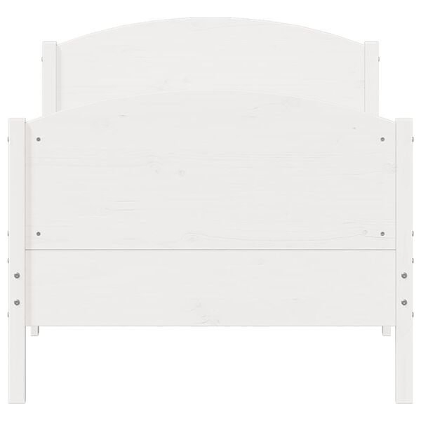 vidaXL Cadre de lit sans matelas blanc 100x200 cm bois de pin massif