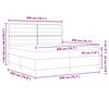 vidaXL Lit &agrave; ressorts avec matelas Cr&egrave;me 200 x 200 cm tissu