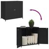 vidaXL Armoire de rangement de jardin noir 83x45x76 cm r&eacute;sine tress&eacute;e