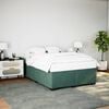 vidaXL Cadre de lit sans matelas vert fonc&eacute; 160x200 cm velours