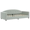 vidaXL Lit de repos sans matelas gris clair 90x190 cm velours