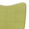 vidaXL Chaise de relaxation avec tabouret Vert Tissu