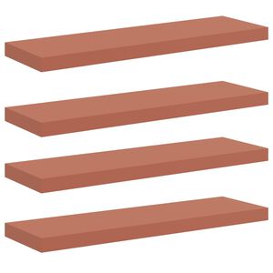 vidaXL &Eacute;tag&egrave;re Murale 4 pc Rouge 80 x 23,5 x 3,8 cm Bois d'ing&eacute;nierie