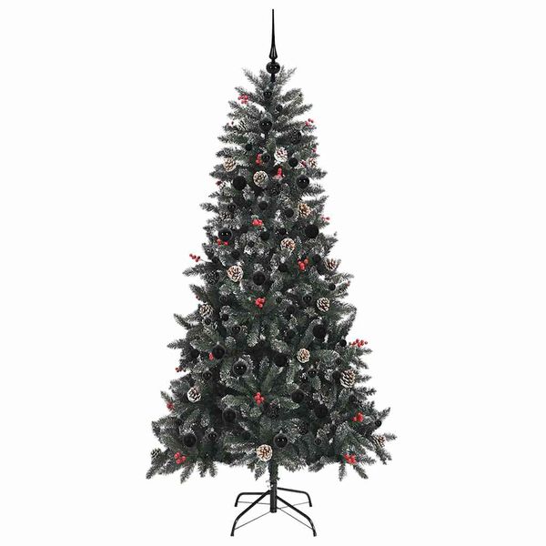 vidaXL Sapin de No&euml;l artificiel Vert 210 cm PVC, plastique et acier