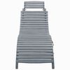 vidaXL Chaise longue Délavage gris Bois d'acacia solide