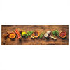 vidaXL Tapis de cuisine lavable impression d'épices 45x150 cm velours