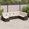 vidaXL Ensemble de canap&eacute; de jardin 8 pcs Marron 55 x 62 x 69 cm