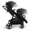 Baninni Poussette jumelle Luiz Noir