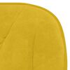 vidaXL Chaise pivotante de bureau Jaune Velours