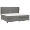 vidaXL Sommier &agrave; lattes de lit avec matelas Gris fonc&eacute; 200x200cm Tissu