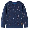vidaXL Sweatshirt pour enfants m&eacute;lange bleu marine 104