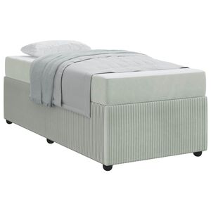 vidaXL Cadre de lit Gris clair 80 x 200 cm tissu