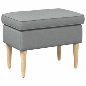 vidaXL Pouf Gris clair 55 x 35 x 41 cm Polyester