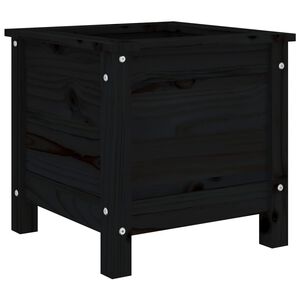 vidaXL Jardini&egrave;re noir 40x40x39 cm bois massif de pin